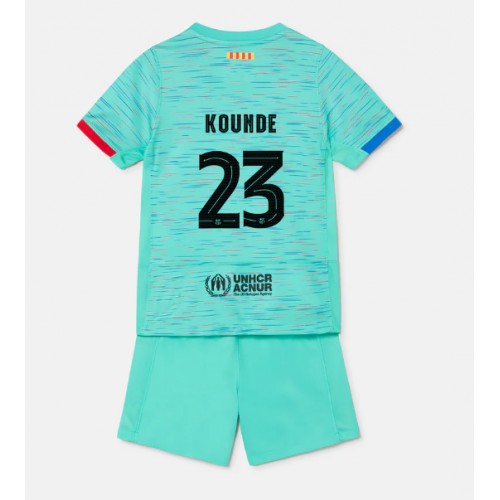 Maillot de foot Barcelona Jules Kounde #23 Troisième enfant 2023-24 Manches Courte (+ pantalon court)
